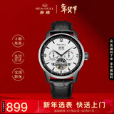 海鸥（SEAGULL）手表男自动机械表 日历周历月历镂空飞轮男士手表生日礼物1328间