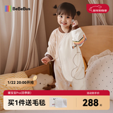 bebebus婴儿睡袋春秋冬恒温儿童睡衣四季通用暖宝宝pro分腿防踢被双层M码