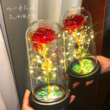 一世倾玫瑰金箔花永生花送女友惊喜礼物生日求婚表白浪漫氛围伴手礼