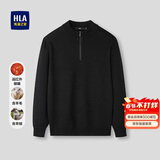 HLA海澜之家保暖针织衫男加绒立领半开襟毛衣男冬新年