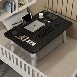 小匠材【超大号】床上书桌电脑桌折叠桌学习桌黑拉丝80*60*35【旗舰款】