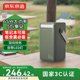 京东京造65W快充50000毫安充电宝3c认证京东自营户外移动电源数显LED照明适用苹果17华为小米笔记本电脑