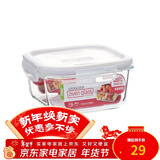 乐扣乐扣大容量耐热玻璃保鲜盒密封碗水果餐盒微波炉饭盒厨房冰箱冷冻盒 500ml【方形单个】