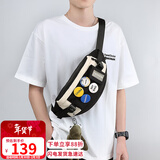 viney挎包男斜挎包胸包单肩包女腰包潮流小包轻便户外小背包尼龙帆布包