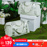汉客可折叠旅行包女行李包男手提包39升大容量可扩展登机收纳袋冷杉绿