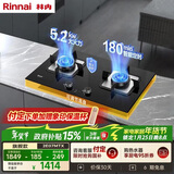林内（Rinnai）燃气灶家用嵌入式天燃气灶台嵌两用可调节5.2kW定时猛火爆炒天然气灶 2E07MTX