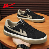 回力男鞋帆布鞋男低帮新款韩版潮流百搭布鞋男士休闲鞋运动板鞋男 黑色 40