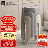 九千谷椅子出租房不占空间轻奢高级塑料凳子简易客厅家用小型餐桌凳4215