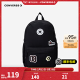 Converse匡威书包新款双肩包学生初中男女童背包休闲书包 正黑色 M【30*11.5*44cm 约15L】