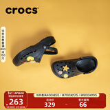 CROCS卡骆驰洞洞鞋贝雅男鞋女鞋轻便耐磨一脚蹬拖鞋休闲鞋|10126 黑色-001 39 (240mm)