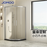 九牧（JOMOO） 【定制】 移门弧形整体淋浴房一体式淋浴玻璃隔断浴屏干湿分离E5 联系客服2.4㎡起订
