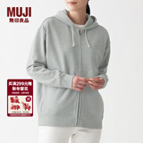 MUJI MUJI 男女通用 紧密编织毛圈 拉链连帽衫 休闲外套 无性别 卫衣 灰色 XXS -XS(150/72A)