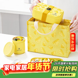 昌木子（CAMUZ）竹纤维抗菌分格饭盒便当盒可微波炉加热上班族1000ML起司套装