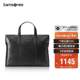 新秀丽（Samsonite）男士手提包13英寸电脑包休闲通勤文件袋牛皮革公文包TK9*09001