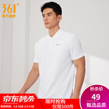361°运动翻领t恤男2026年春夏季新款休闲透气短袖情侣POLO衫 【男款】本白 2XL