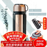 乐扣乐扣（LOCK&LOCK）保温壶304不锈钢保温保冷水壶户外露营旅行壶1.8L金色
