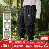 左西男童工装裤儿童裤子春秋款2026新款男孩户外运动束脚裤 绿色 160