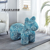 爱派森小马椅子网红动物座椅家用客厅落地摆件乔迁礼物卡通创意儿童沙发 【全新升级高品质】迪奥蓝超大号