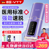 VTT【德国】脱毛仪冰点家用激光全身脱毛医用永久去毛蓝宝石冰感私处腋下唇毛男士学生女士生日礼物 【医用冰效顶配】四重制冷Max+能量升级+嫩肤级