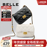 百丽情人节礼物包包女包碎银几两小号小方包羊皮小香风斜挎包X6917BX4 米色 F