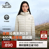 伯希和（Pelliot）【经典3.0】轻薄排骨羽绒服女800蓬鹅绒外套冲锋内胆125408006白M