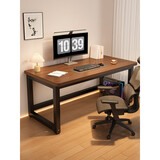 煜柠苑 电脑桌台式家用简约卧室长条桌学生写字学习桌子书台桌办公大桌 16MM厚桌面【胡桃色100*60】