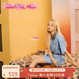 野兽派家居（tbh）三丽鸥Hello Kitty天丝棉家居服套装可外穿睡衣 短款 牛仔豹纹 S