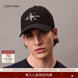 Calvin KleinJeans【情人节礼物】男女情侣ck刺绣纯棉休闲运动棒球帽随心选 4G5004G-UB1-太空黑 均码 OS