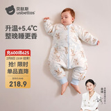 贝肽斯婴儿睡袋暖姜恒温儿童分腿睡袋婴幼儿防踢被睡衣秋冬中厚 萌兔S