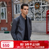 雅戈尔（YOUNGOR）单行政夹克男立领单茄克锦纶耐穿舒适透气男士上衣外套 VJJK409947DQA中灰 XL 180/100A