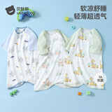 贝肽斯宝宝衣服春夏季薄款纯棉婴儿睡衣防踢被家居空调儿童睡裙连体衣