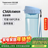 特百惠（Tupperware）茶韵500ML塑料杯男女士学生夏季运动水杯子户外便携大容量 冰水蓝
