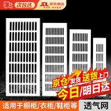 佐之寻透气网格栅燃气橱柜透气孔装饰盖铝合金通风孔网格散热格栅排气孔 【1个】银色80×250mm【赠螺丝】