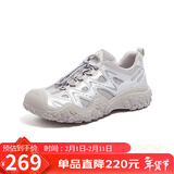 骆驼（CAMEL）经典丑萌鞋女时尚撞色户外休闲鞋 L24S255657A 银/灰 39