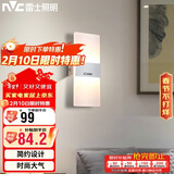 雷士照明（NVC）led壁灯现代简约长方形床头壁灯优雅时尚卧室书房 纯简白色6瓦