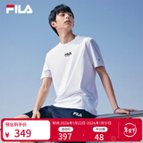 斐乐斐乐官方男装短袖t恤夏季运动T恤男短袖纯棉休闲上衣男 标准白-WT 165/88A/S