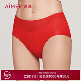 爱慕内裤女经典KiKi裤中腰三角裤轻薄净痕多色AM22100红色