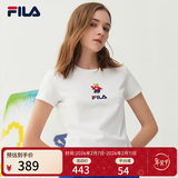 斐乐 斐乐女装官方女士短袖T恤夏季休闲运动内搭t恤运动上衣 标准白-F51W328152FWT XL （175/92A/XL）