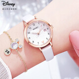 迪士尼（Disney）手表女学生简约防水儿童手表带日历中小学生考试用表MK-11300W