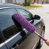 天气不错 汽车可伸缩雪尼尔蜡拖/车掸/除尘掸/鸡毛掸子 紫色 汽车用品