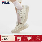 斐乐 斐乐官方女鞋CARROT摩登板鞋萝卜鞋休闲厚底鞋子女 古白色/初雪白 F12W411201NAA 37.5