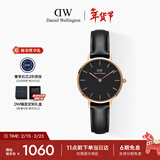 丹尼尔惠灵顿（DanielWellington）DW女士手表小众轻奢流金皮质石英腕表送女友情人节礼物DW224