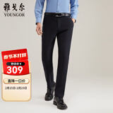 雅戈尔（YOUNGOR）休闲裤男DP棉免烫不易皱裤子自然垂顺易打理新品 VCDP329979AWA黑色 35 .5 88A