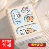 线条小狗情侣拍立得相册本纪念册三四五六寸照片收纳345寸6寸影集毕业生日礼物卡册 【海盐芝士小狗】 3寸200张