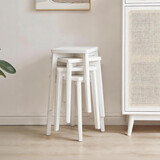 家逸实木凳子家用小板凳时尚创意方凳餐凳简约梳妆凳欧式化妆凳