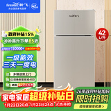 新飞（Frestec）小冰箱 冰箱小型双开门 迷你双门家用宿舍租房冷藏冷冻电冰箱节能省电 42L银【店铺爆款+节能省电】