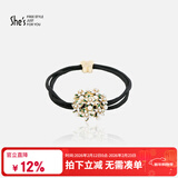 She's茜子栀子花朵撞色滴油橡皮筋发绳小清新发圈头绳情人节礼物送女友