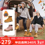 骆驼（CAMEL）山丘经典大黄靴户外工装马丁靴 L23W076065R 土黄（绒里） 37