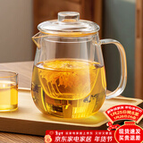 鑫尚铭 泡茶壶玻璃茶壶茶水分离耐高温沏茶壶红茶道杯功夫茶壶泡茶套装 【升级款式】茗玉壶 650ml