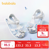 巴拉巴拉宝宝稳步鞋女童公主鞋包头凉鞋防滑护脚夏季婴儿鞋魔术贴 白蓝色调00318 24